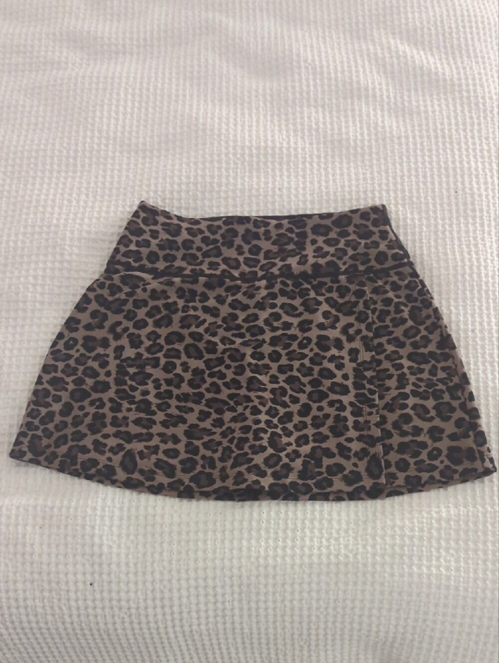 Abercrombie & Fitch YPB sculptLUX Lined Wrap Skort in Leopard Print - Size M - Picture 2 of 9